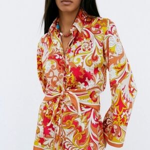 Zara satin blouse size L